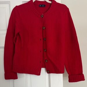 GAP Red Women's Cashsoft Cardigan Sweater